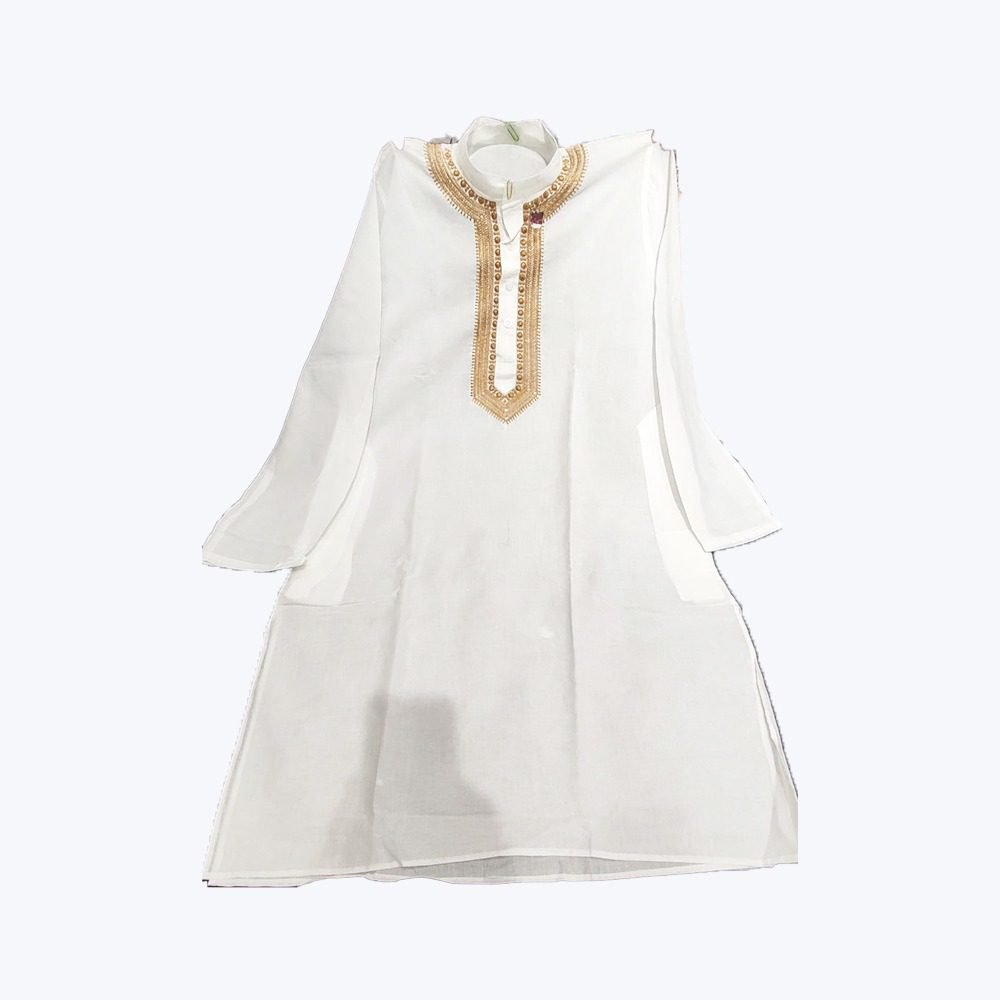 Men's Lucknowi Handcrafted Cotton Chikankari Kurta - HONC0295480
