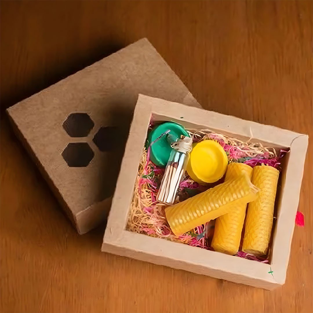 Uttarakhand Medium Hand- Rolled Candle Gift Box