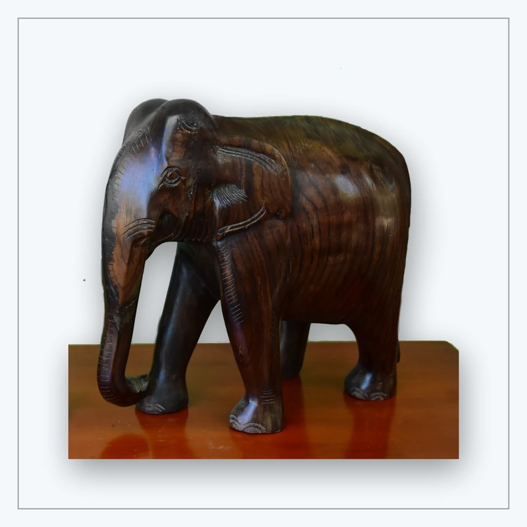 Chennapatna – Wooden Elephant – 10 inch - Indyhaat