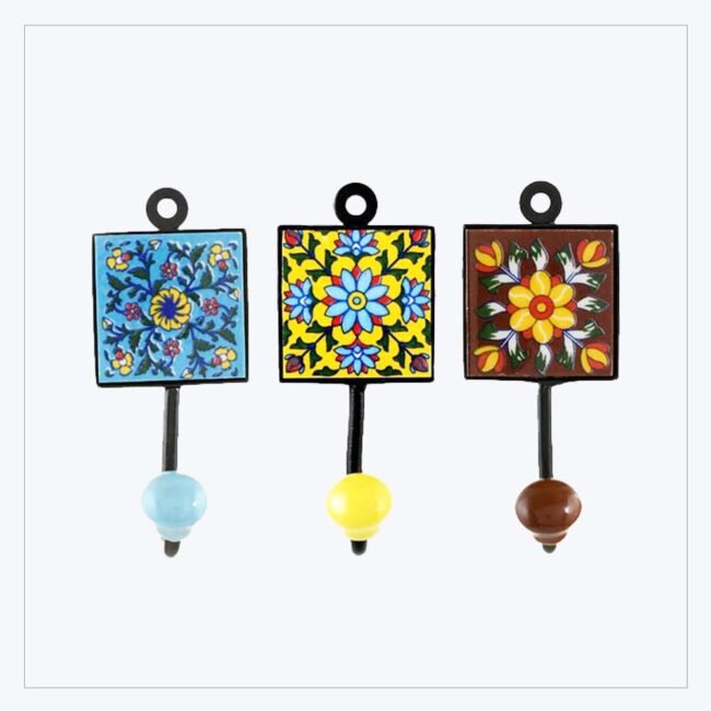 Blue Pottery Hanger 3Pcs