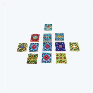 Blue Pottery Tiles Set of 12