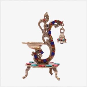Moradabad – Stonework Brass Diya
