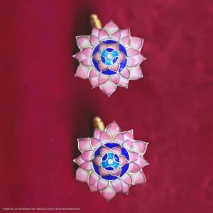 Banarasi Gulabi Meenakari Cufflinks
