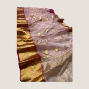 Chanderi Silk Saree Eknaliya Light Purple
