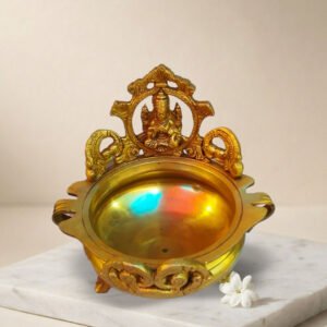 Moradabad Metal Craft Brass Goddess Lakshmi Urli Bowl