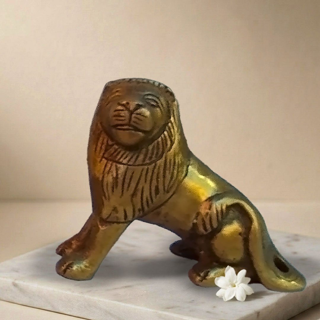 Moradabad Metal Craft Brass Lion Statue