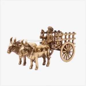 Moradabad – Brass Antique Bullock Cart Statue