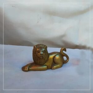 Moradabad – Brass Lion Figure Wild Animal Figurine