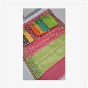 Banarasi Tanchhui silk saree - multi color