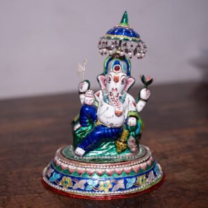 Banarasi Gulabi Meenakari Ganesh ji