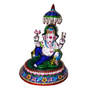 Banarasi Gulabi Meenakari Ganesh ji