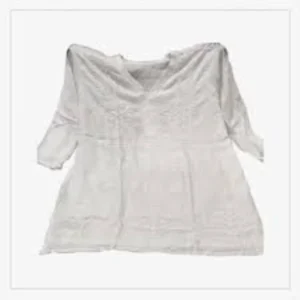Lucknowi Chikankari Rion Short Top White Color