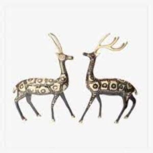 Moradabad Brass – Deer Set Statue