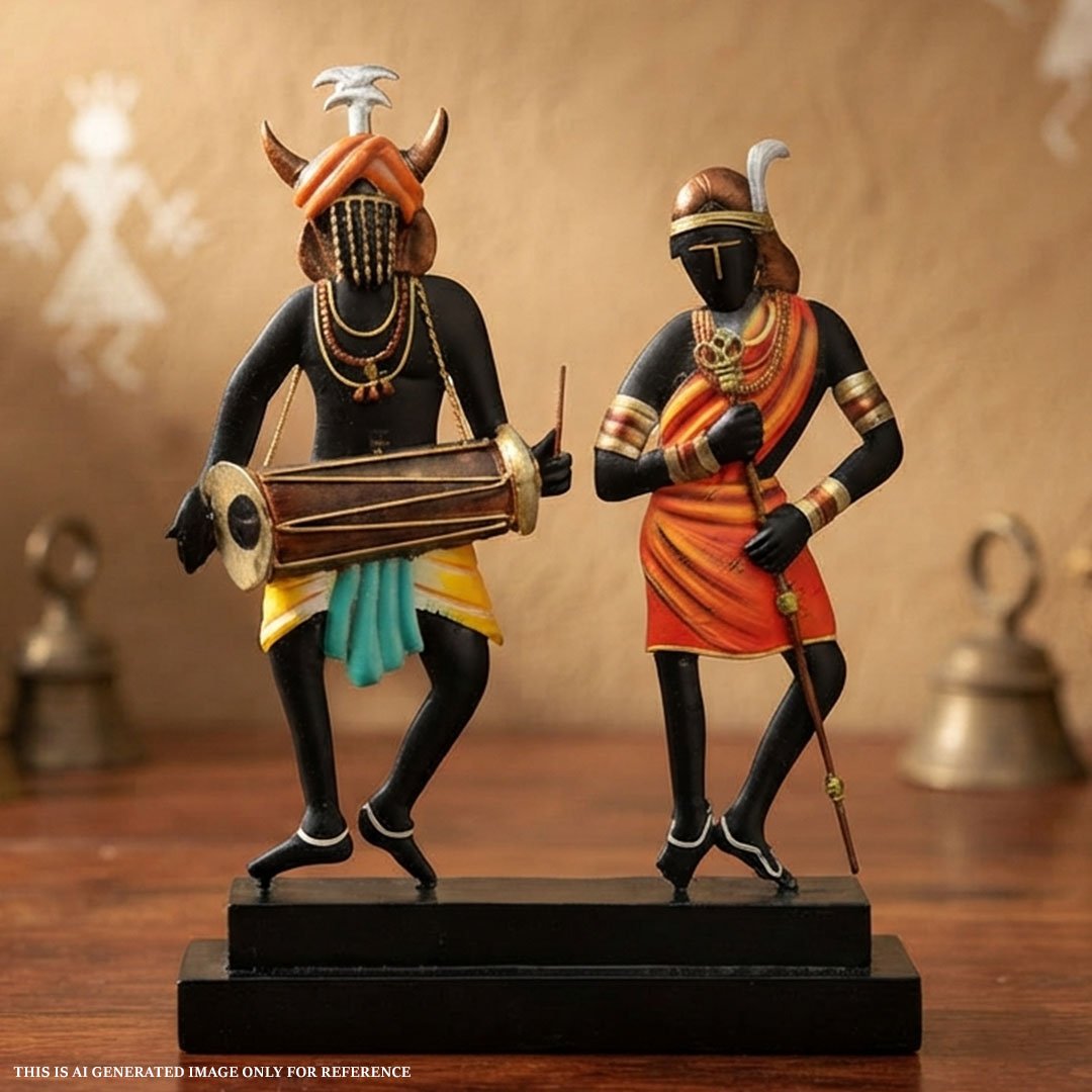 BASTAR IRON CRAFT DANCING MARIA MARIN FIGURINE HANDCRAFTED
