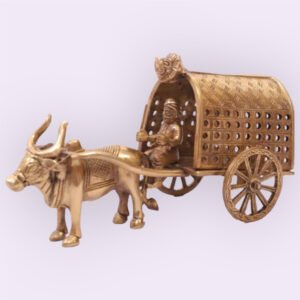 Bullock Cart with Cover - Brass