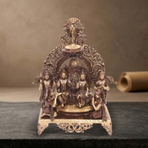 Moradabad Metal Craft Brass Lord Sita Ram Panchayat Fine Brown Antique