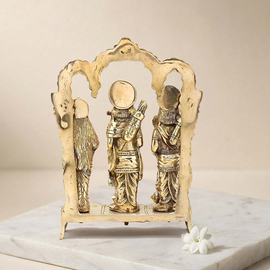 Moradabad Metal Craft Brass Ram Darbar Statue Antique Finish - Image 2
