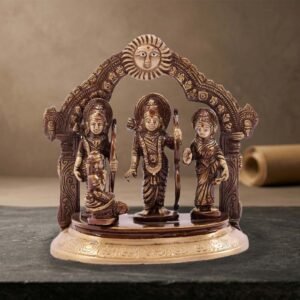 Moradabad Metal Craft Brass Ram Darbar With Hanuman Ji Statue
