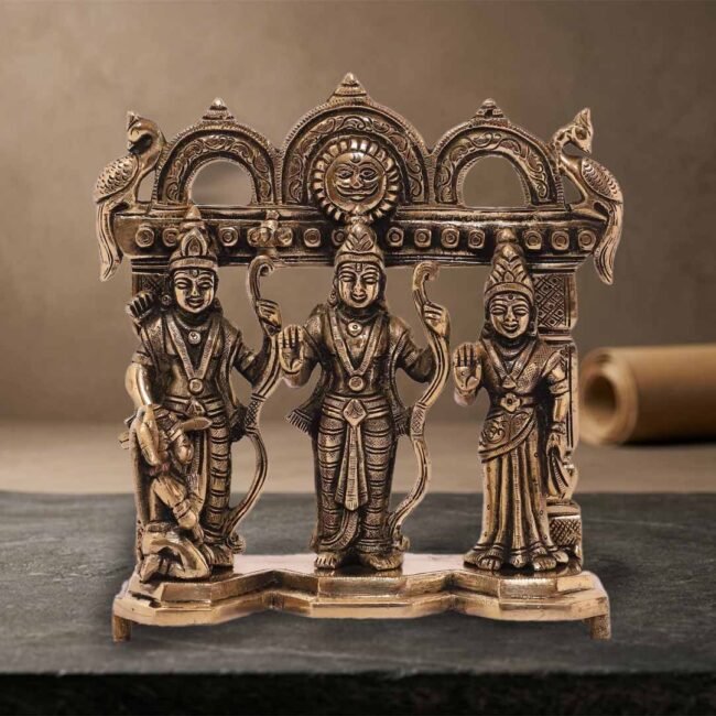 Moradabad Metal Craft Ram Darbar Super Fine Brass Statue