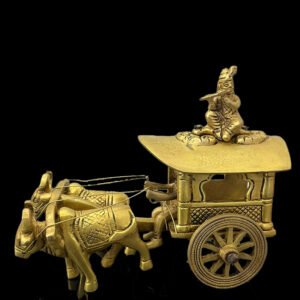 Moradabad - Brass Antique Bullock Cart Statue
