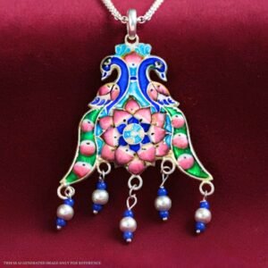 Banarasi Gulabi Meenakari Brooch