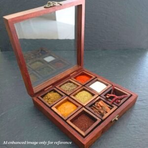 Wooden spice box