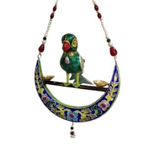 Gulabi Meenakari Parrot Wall Hanging