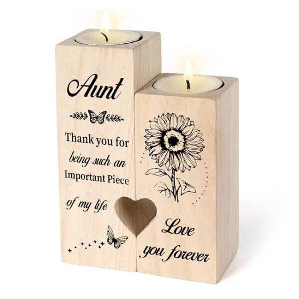 Heart Shaped Candle Holder - Wooden T-light