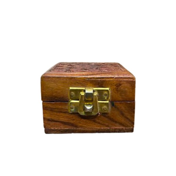 Sheesham wood small box with brass inlay, designed for women