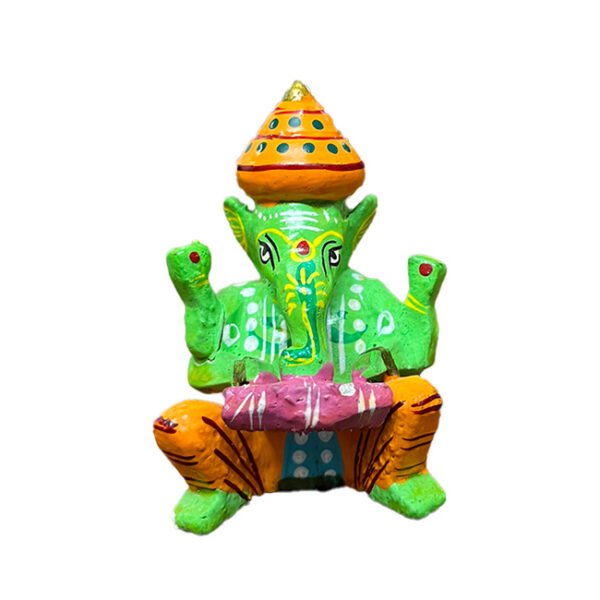 Handcrafted Colourful Wooden Ganesha Showpiece