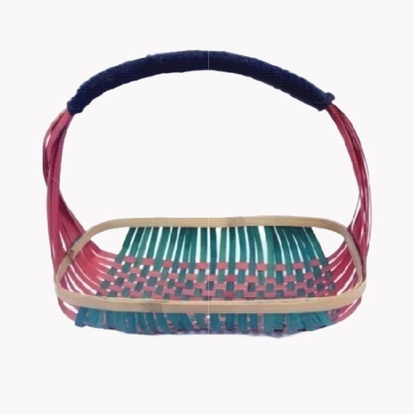 Bamboo Square Basket With the Handle