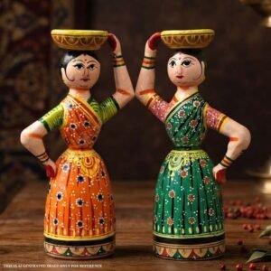 Handpainted Wooden Gopi Multicolor
