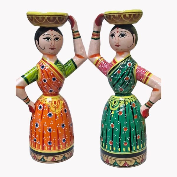 Handpainted Wooden Gopi Multicolor