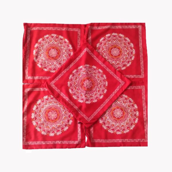 Uttarakhand Aipan Art Red Cushion Cover