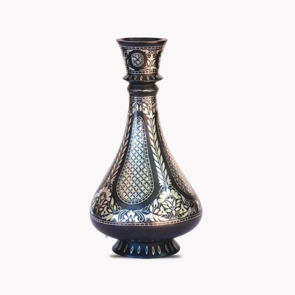 Bidriware Silver Inlay Aftaba Sheet Work Flower Vase