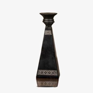 Bidriware Silver Inlay Candle Stand