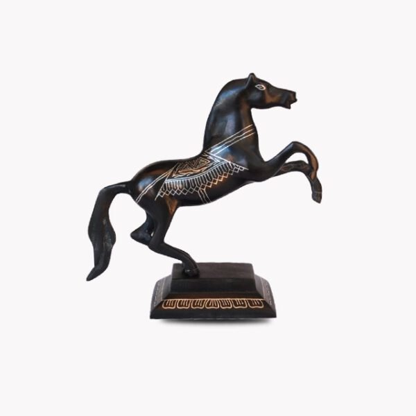 Bidriware Silver Inlay Jumping Horse Wire Work