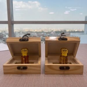 Kannauj Attar Perfume Gift Box Set of 2 Kesar and Chandan