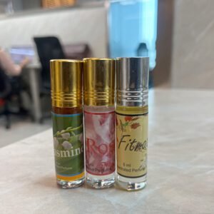 Kannauj Attar Perfume Set of 3 Jasmine, Rose, Fitrat