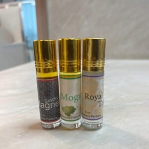 Kannauj Attar Perfume Set of 3 Smoky Magnet, Mogra, Royal Touch