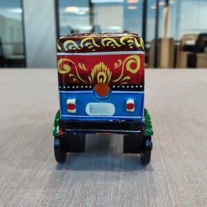 Varanasi-Wooden-Toy-Handmade-Auto-Rickshaw-Multicolor