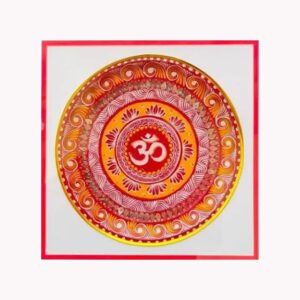 Uttarakhand Aipan Art Handpainted Thali 3D Wall Hanging