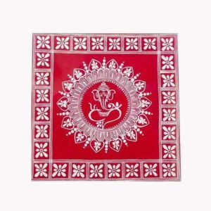 Uttarakhand Aipan Art Lord Ganesh ji Painting Red