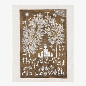 Warli Painting Festival Celebration 17x21 Unframed