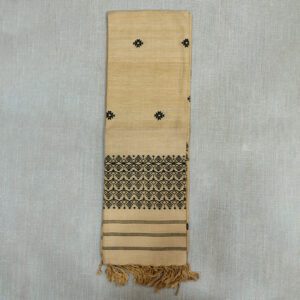 Eri Silk Natural Muga Motifs Stole Beige