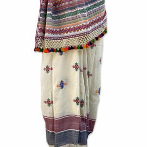 Gujarat Suf Embroidery Multicolor Saree