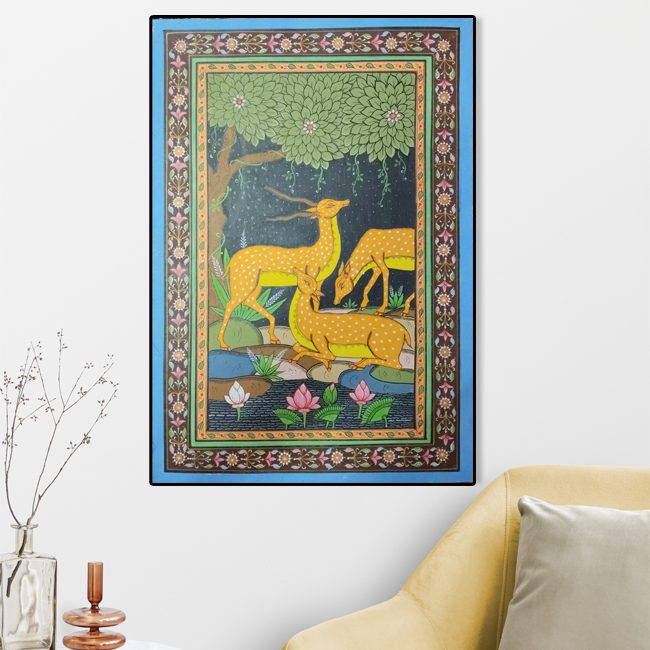 Orissa Pattachitra Painting of Deers
