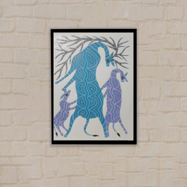 Pithora Painting Swamp Colorful Deers