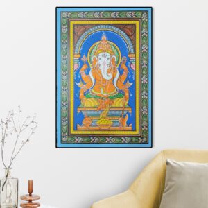 Orissa Pattachitra Painting of Sitting Sri Ganesh