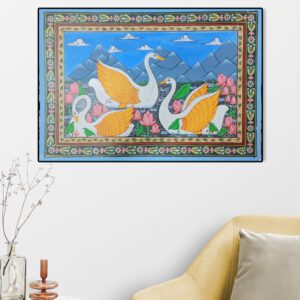 Orissa Pattachitra Painting of Swans